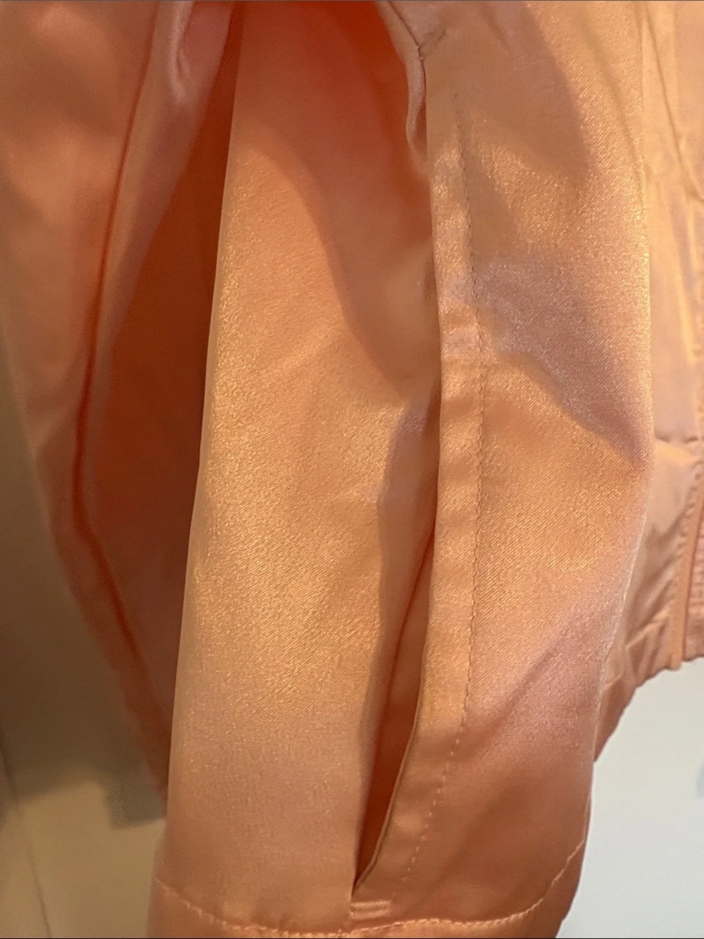 Nike Air Satin Cropped Bomber Jacket — Blush Pink